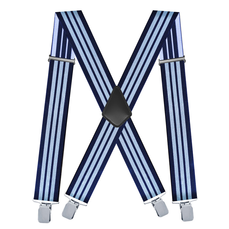 Suspenders Clip Men - حمالات رجالية مخططة مقاس X ظهر