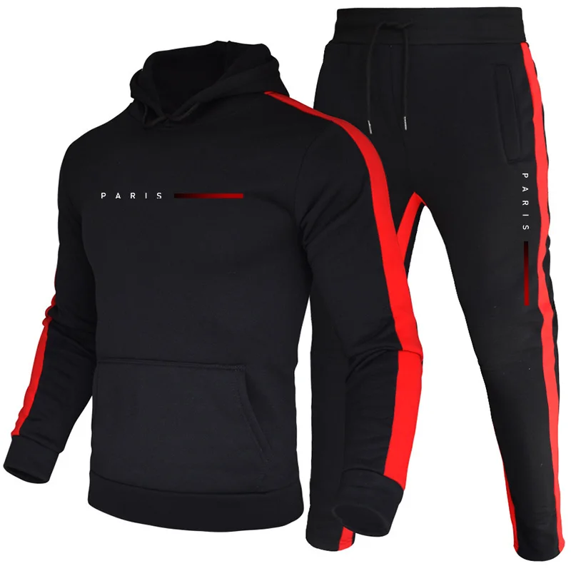 Men'S Fashion Pants - طقم هوديز رجالي على الطراز الباريسي،