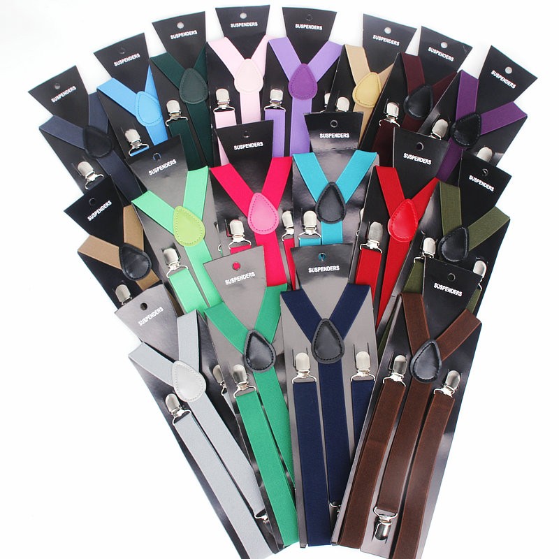 Suspenders Clip Men - رائجة البيع الحمالات الجلدية المرنة الرجال