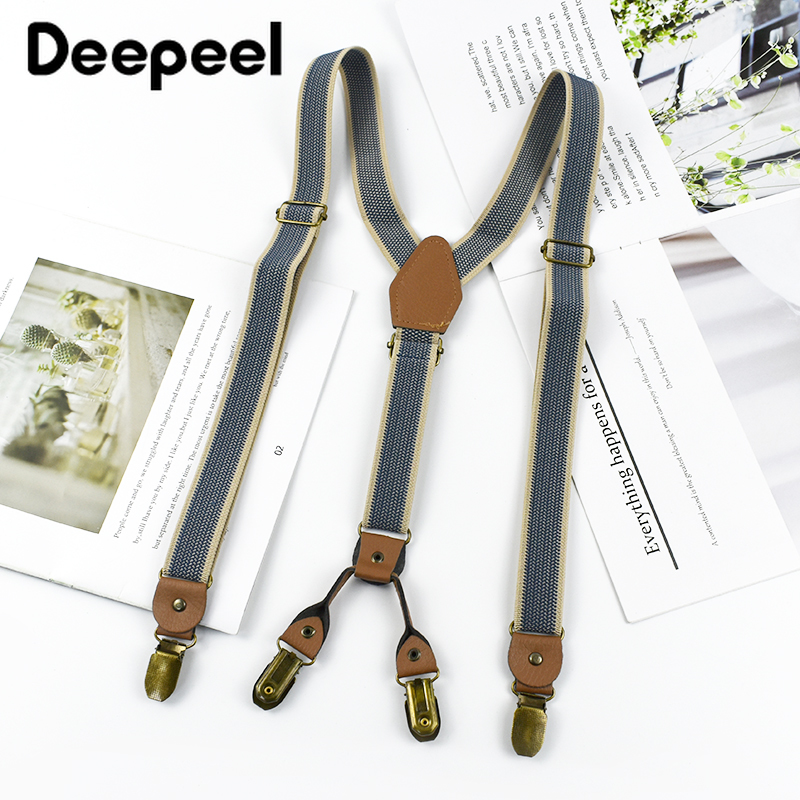 Suspenders Clip Men - 1 قطعة Deepeel 2/2.5*120 سنتيمتر ريترو