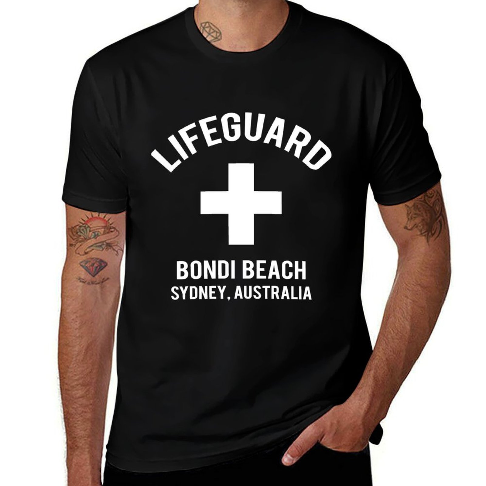 Men'S Fashion Sydney - تي شيرت Lifeguard Bondi Beach Sydney،