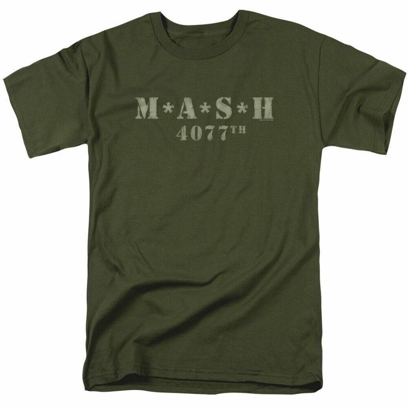 Military Shirt Men - تي شيرت بشعار Mash Distressed للرجال