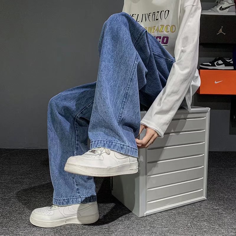 Men'S Fashion Grey Jeans - جديد الكورية أزياء الرجال الجينز الفضفاضة