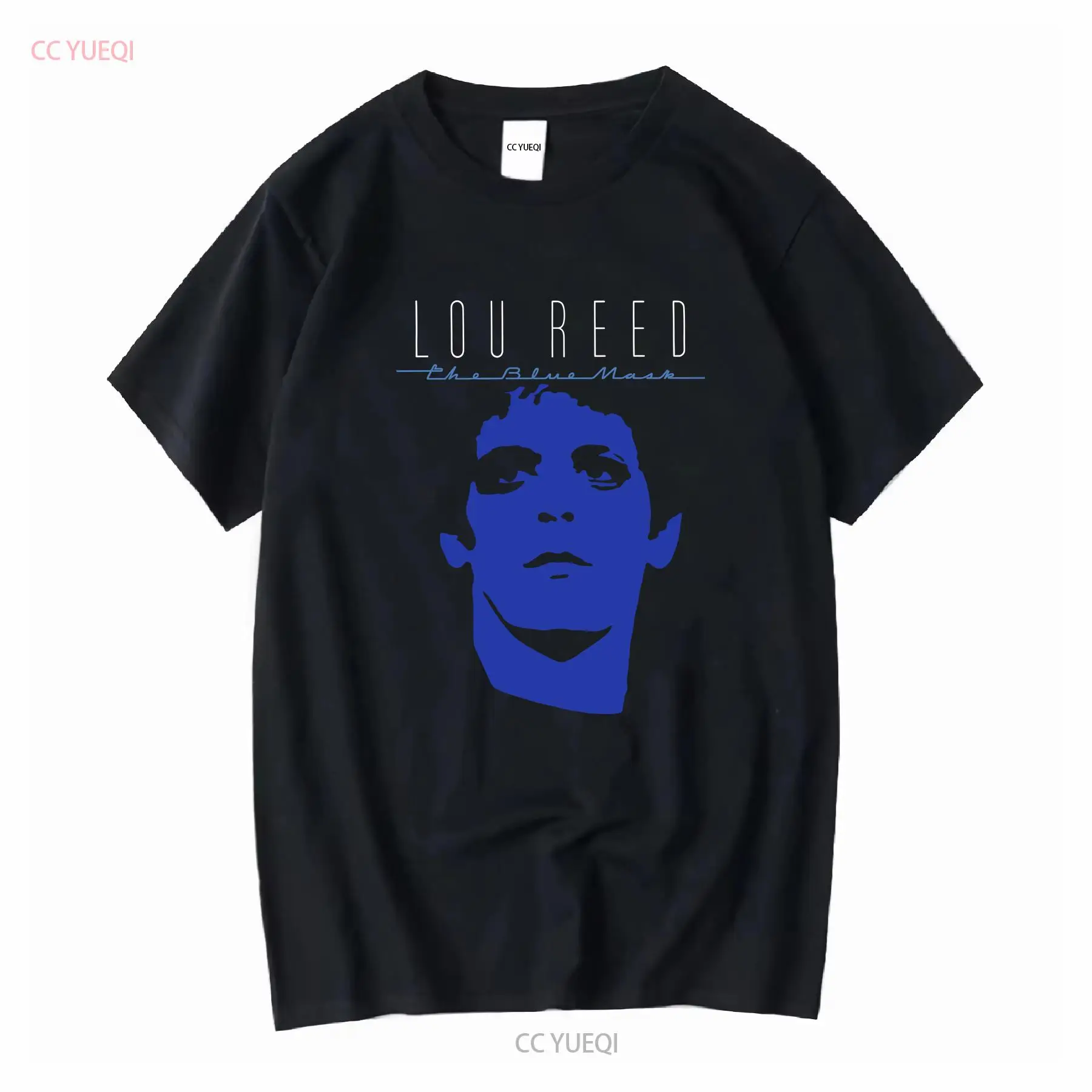 Mens Fashion Black Shirt - تي شيرت lou reed المخملي تحت