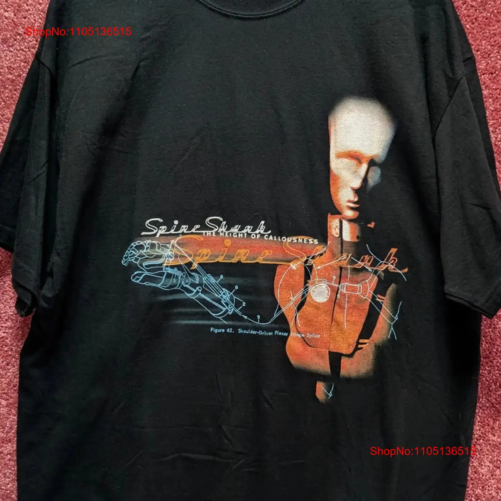Mens Fashion Black Shirt - تي شيرت Spineshank the Height of