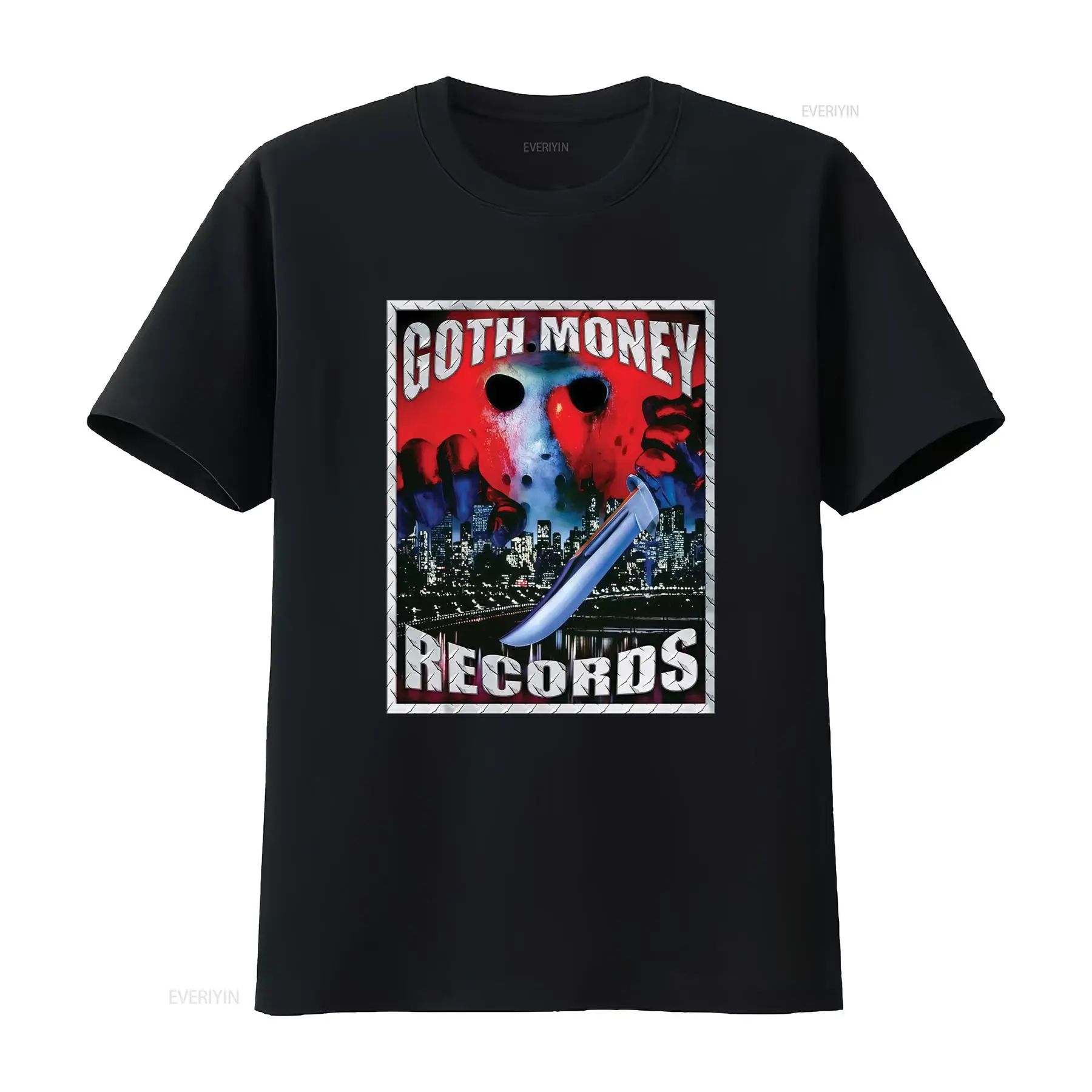 Mens Fashion Black Shirt - تي شيرت Goth Money Records Jason