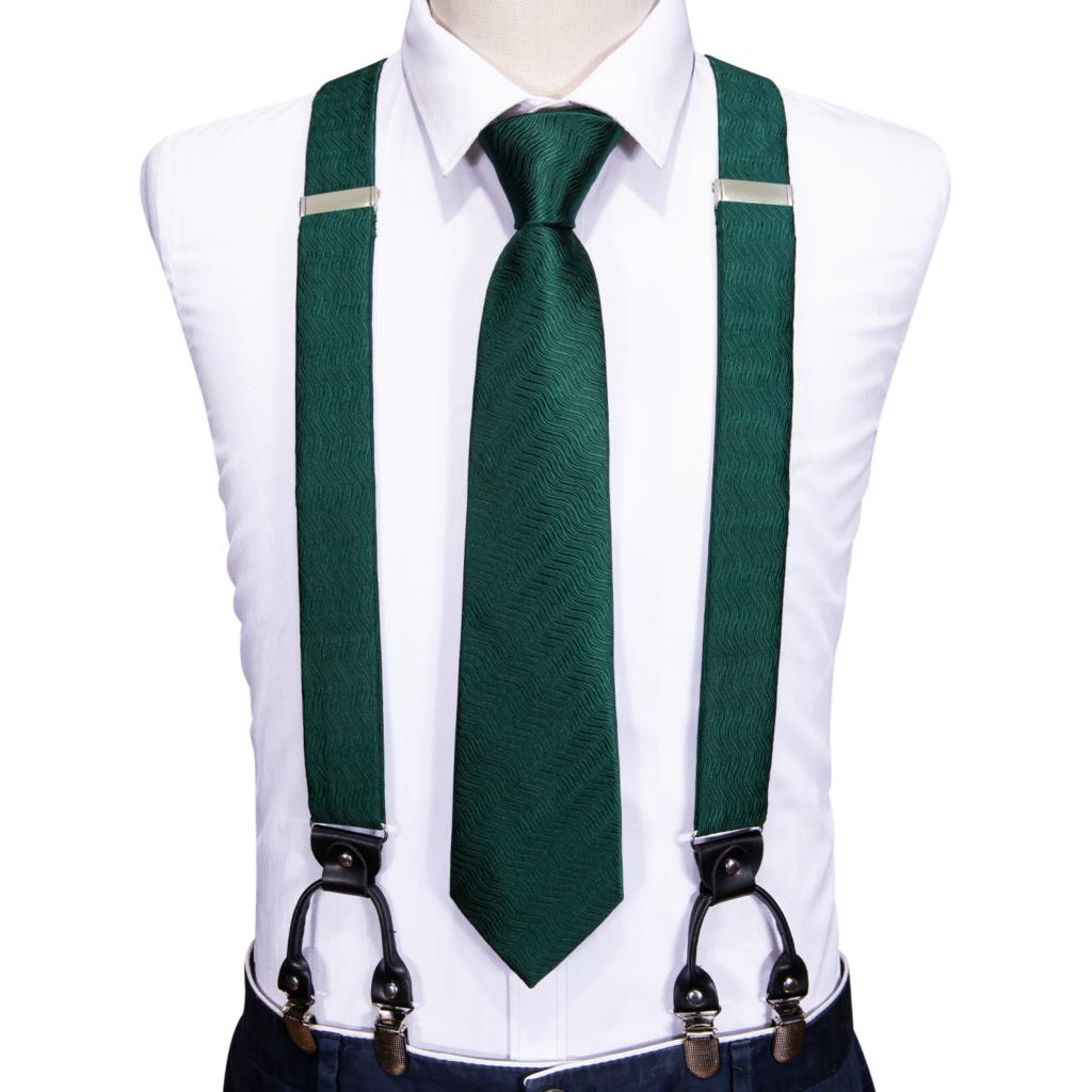 Suspenders Clip Men - طقم ربطة عنق ومشبك أكمام وربطة