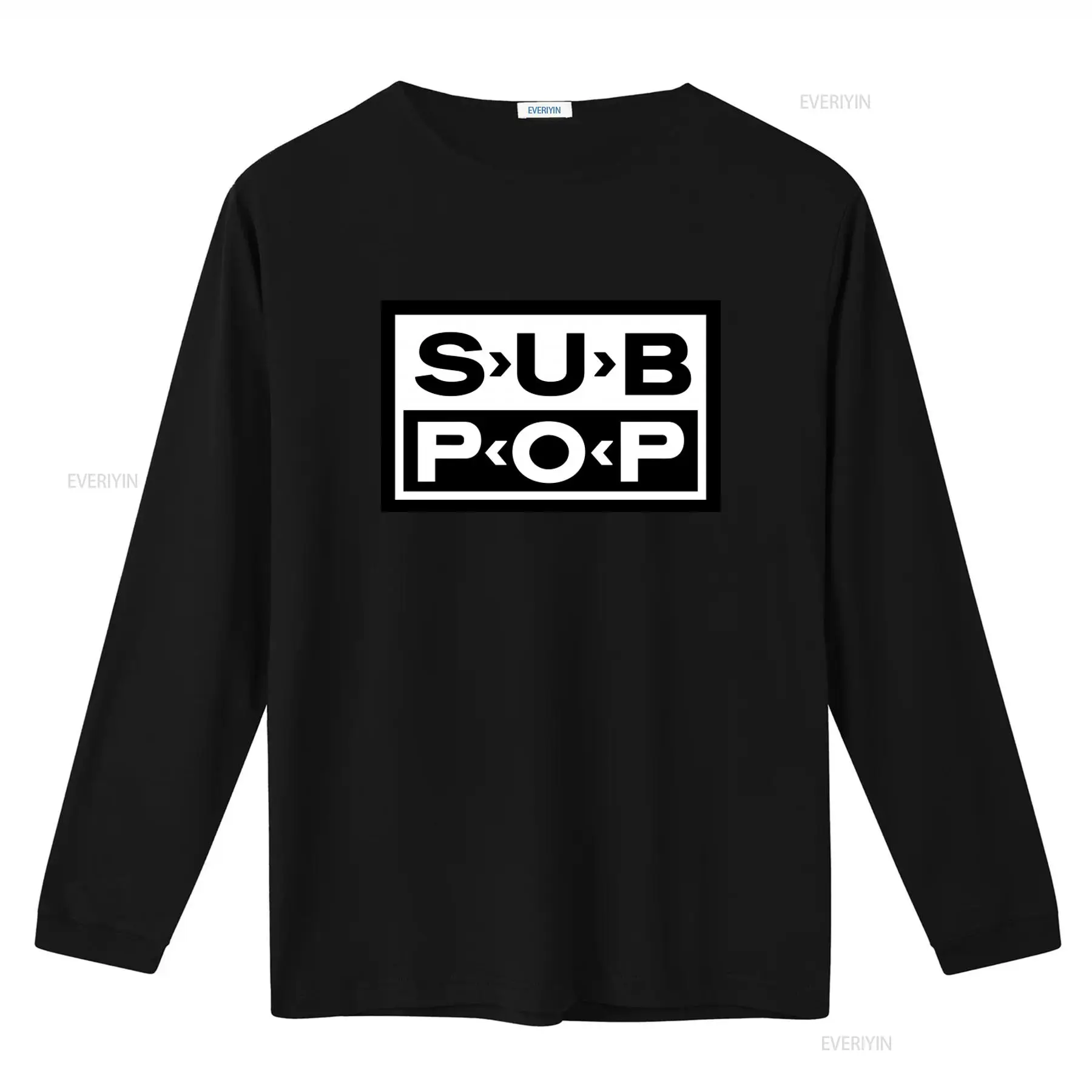 تي شيرت بشعار Sub Pop أسود مع  - مراجعة Mens Fashion Black Shirt وسعره
