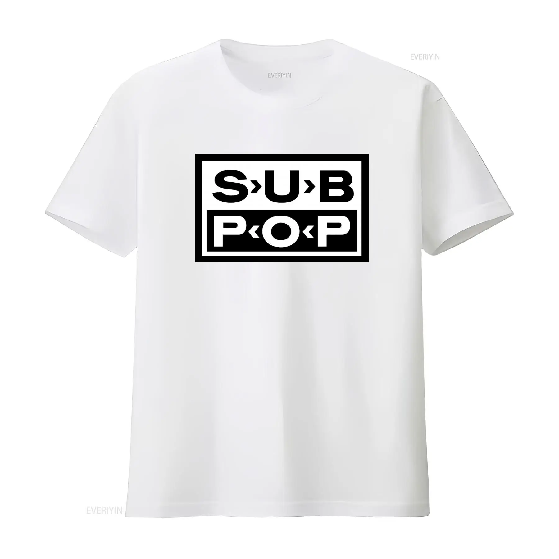 تي شيرت بشعار Sub Pop أسود مع  - مراجعة Mens Fashion Black Shirt وسعره