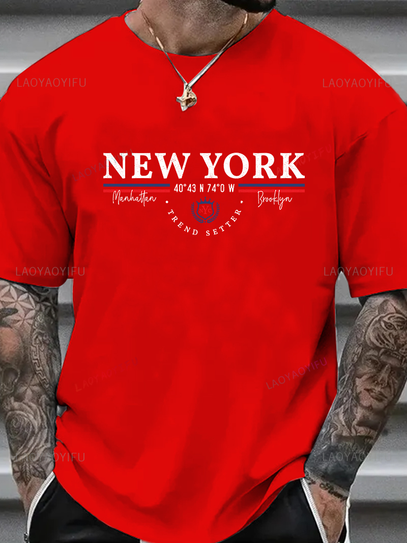 تي شيرت برسومات حروف نيويورك ل - مراجعة York Men'S Fashion وسعره
