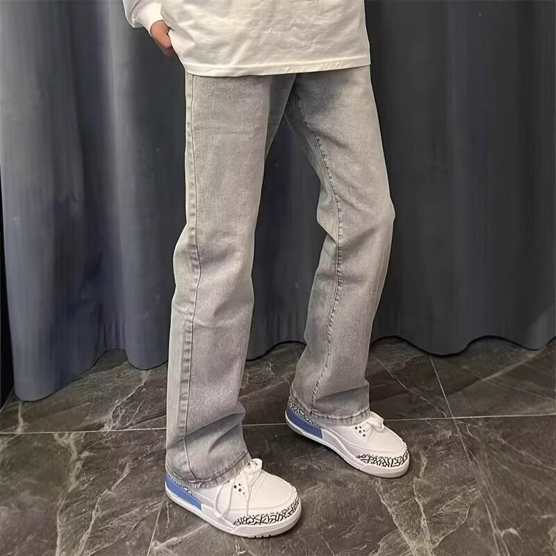 الأمريكية خمر موضة جديدة للرجا - مراجعة Men'S Fashion Grey Jeans وسعره
