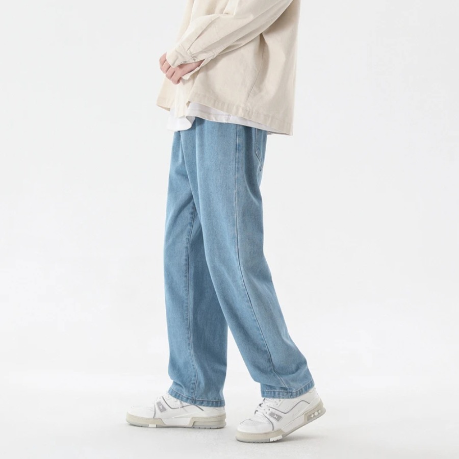 جينز رجالي كوري عصري جديد لعام - مراجعة Men'S Fashion Grey Jeans وسعره