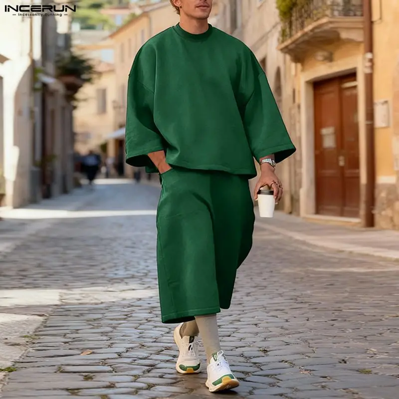 طقم رجالي من INCERUN بلون موحد - مراجعة Men'S Fashion Pants وسعره