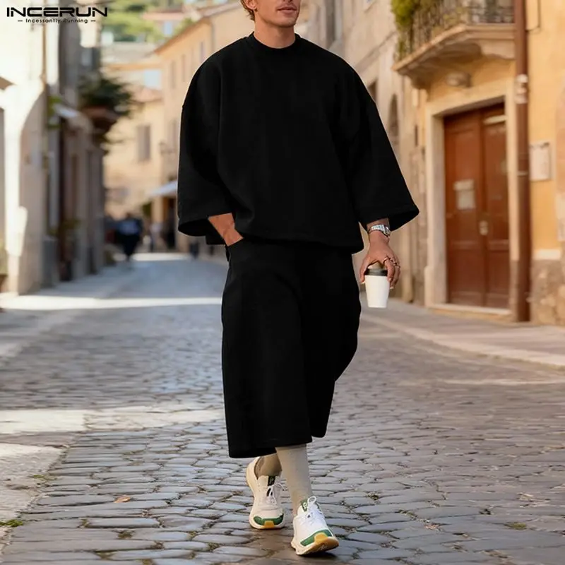 طقم رجالي من INCERUN بلون موحد - مراجعة Men'S Fashion Pants وسعره