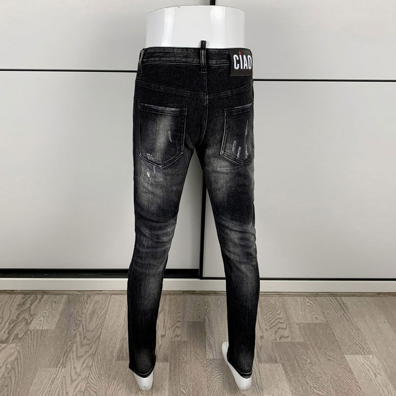 شارع أزياء الرجال ضيق أسود رما - مراجعة Men'S Fashion Grey Jeans وسعره