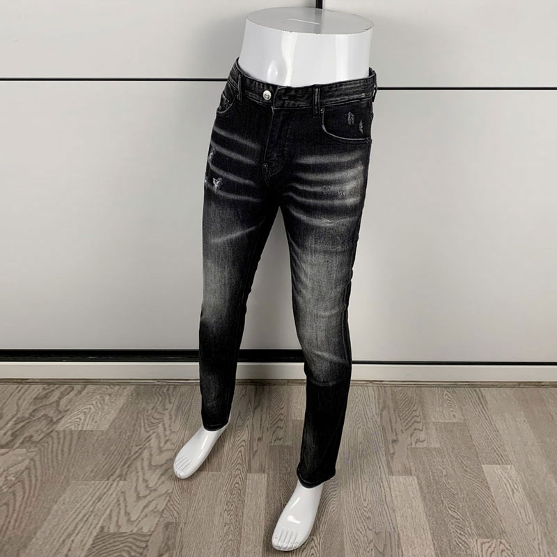 شارع أزياء الرجال ضيق أسود رما - مراجعة Men'S Fashion Grey Jeans وسعره