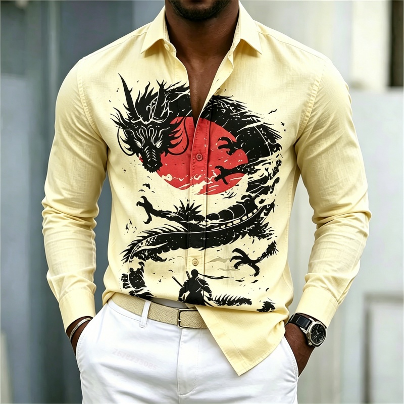 قميص رجالي جديد لعام 2026 بنمط - مراجعة Mens Fashion Black Shirt وسعره