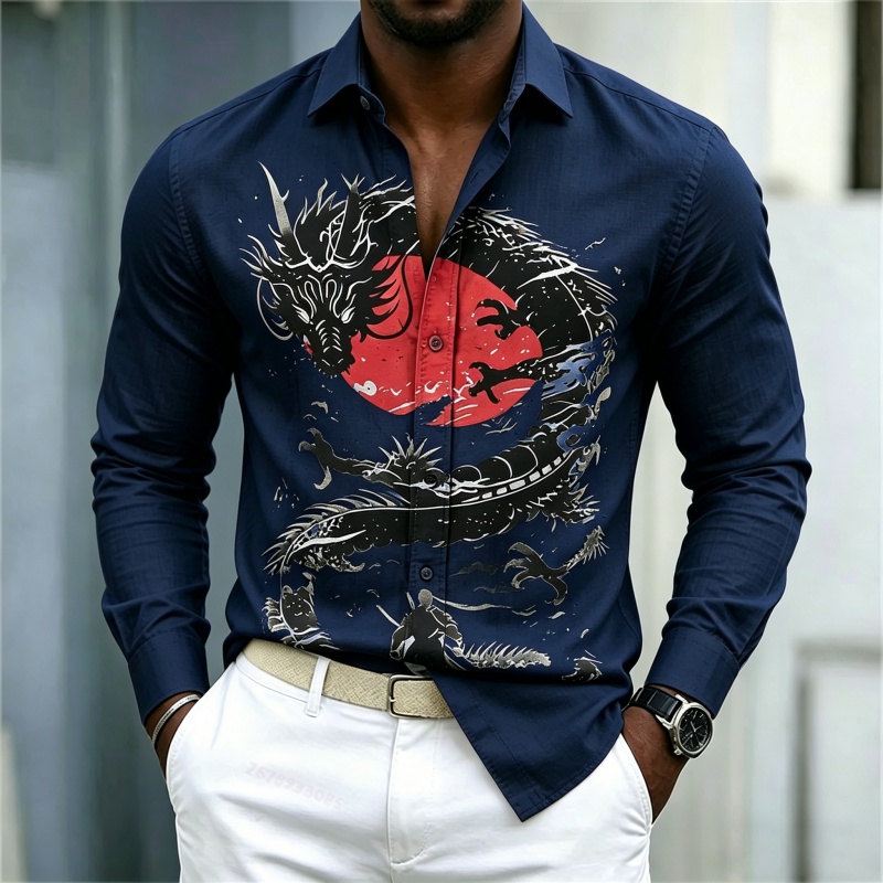 قميص رجالي جديد لعام 2026 بنمط - مراجعة Mens Fashion Black Shirt وسعره
