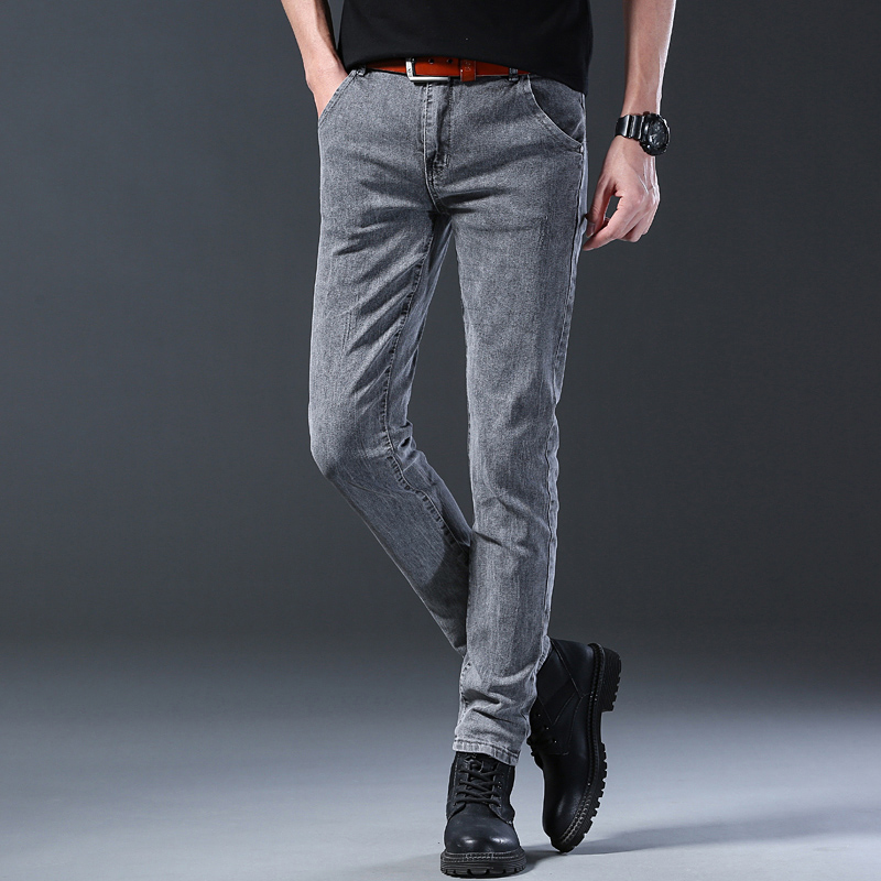 بنطلون جينز رجالي ضيق مرن بالل - مراجعة Men'S Fashion Grey Jeans وسعره