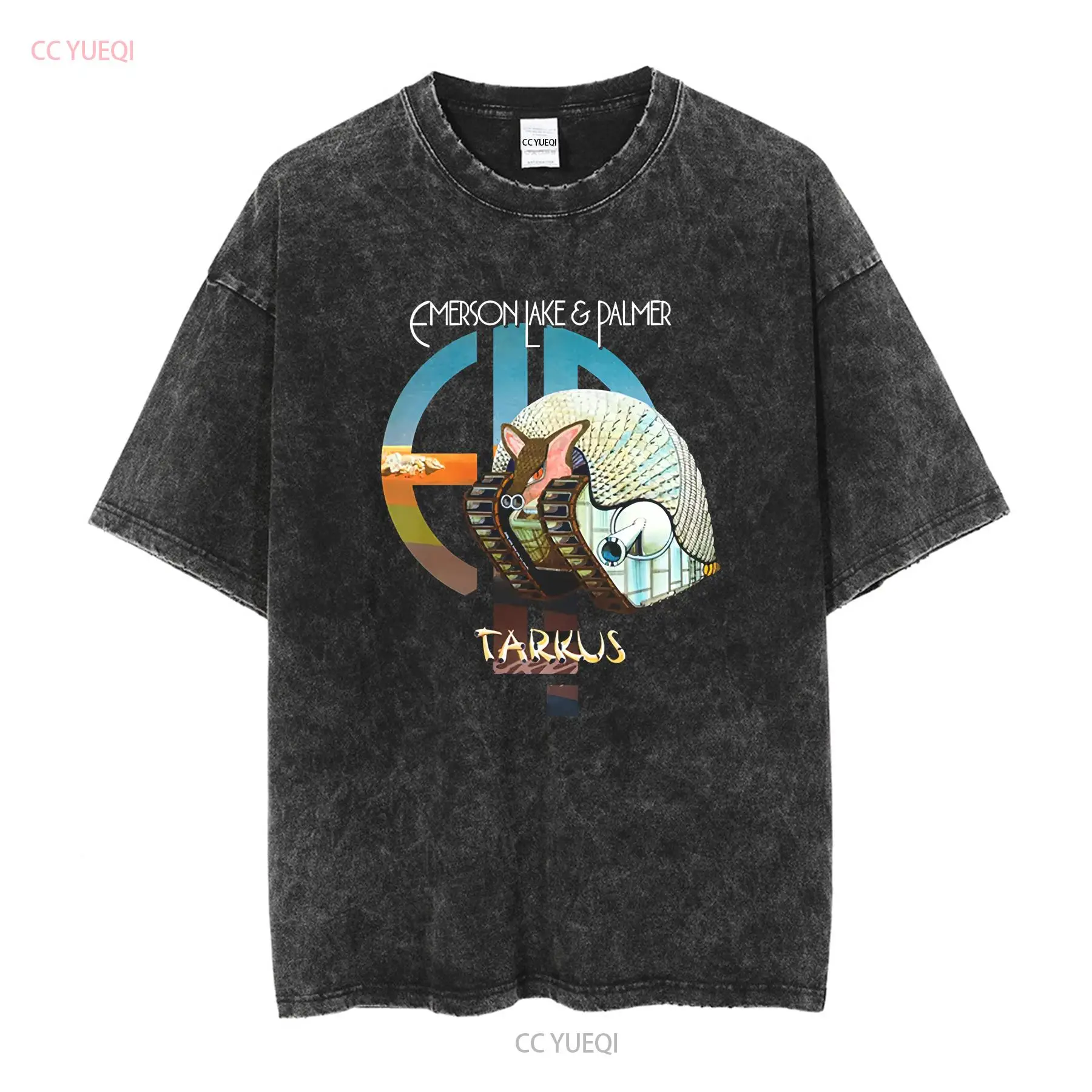 تي شيرت Tarkus ELP Emerson Lak - مراجعة Mens Fashion Black Shirt وسعره