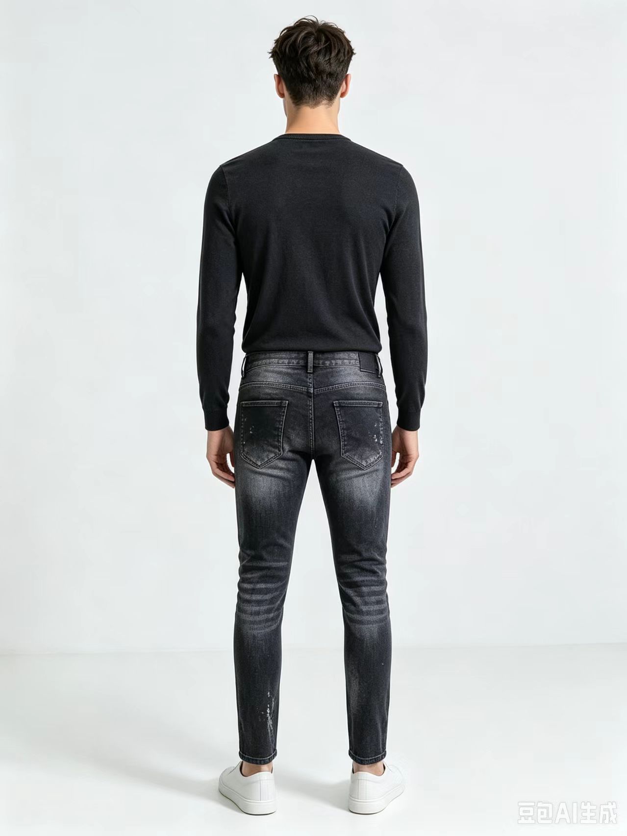 بنطلون جينز رجالي ضيق مرن بتصم - مراجعة Men'S Fashion Grey Jeans وسعره