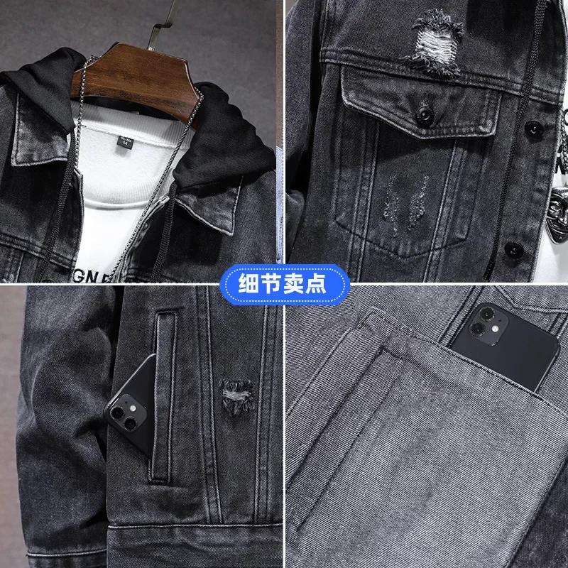 البوب ربيع الخريف موضة جديدة ا - مراجعة Men'S Fashion Grey Jeans وسعره