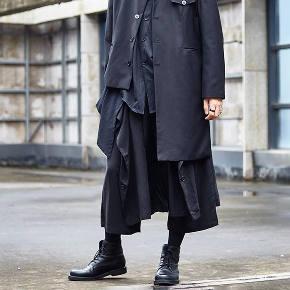 بنطلون قوطي داكن Y2K بأزرار جا - مراجعة Mens Fashion Trend 2026 وسعره