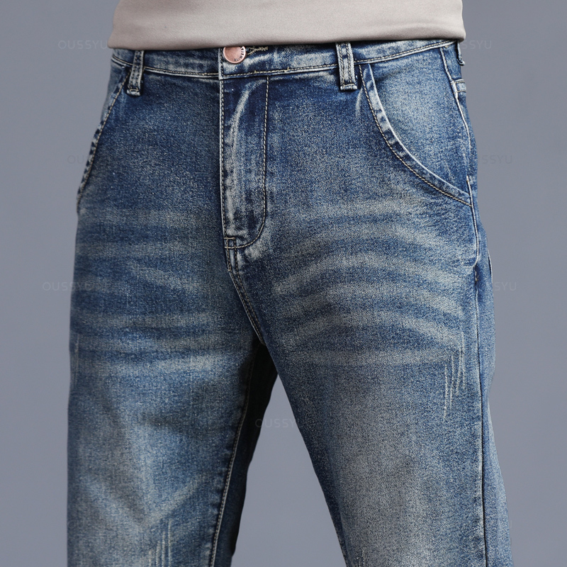 الخريف الشتاء القطن الرجال الم - مراجعة Men'S Fashion Grey Jeans وسعره