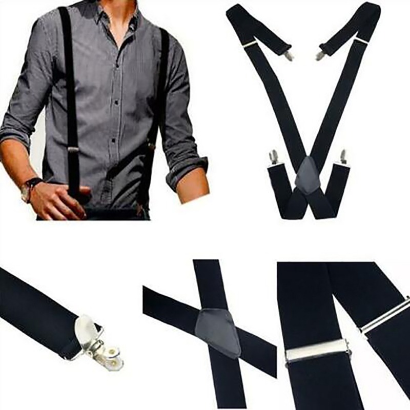 4 مقاطع 2.5/3.5 سنتيمتر واسعة  - مراجعة Suspenders Clip Men وسعره