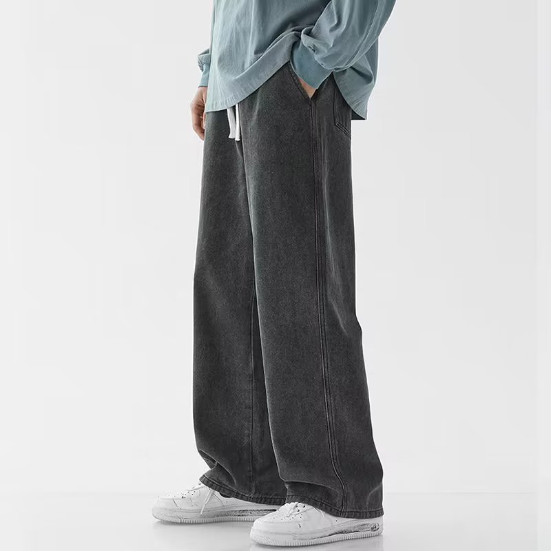 جينز فضفاض للرجال على الموضة ا - مراجعة Men'S Fashion Grey Jeans وسعره
