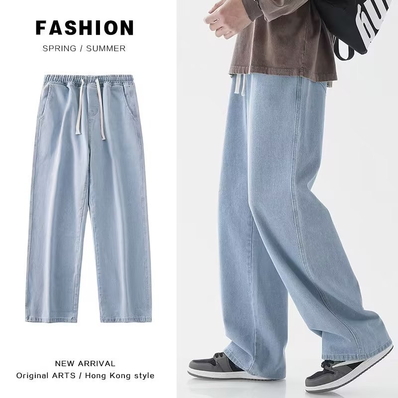 جينز فضفاض للرجال على الموضة ا - مراجعة Men'S Fashion Grey Jeans وسعره