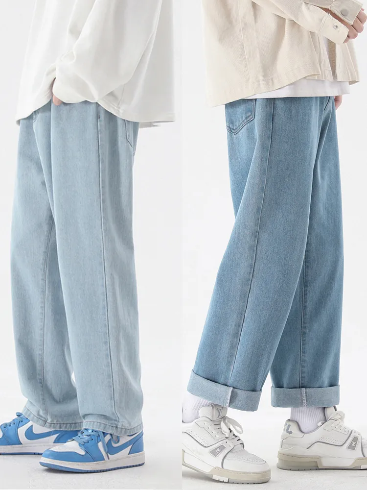 جديد الكورية أزياء الرجال عارض - مراجعة Men'S Fashion Grey Jeans وسعره